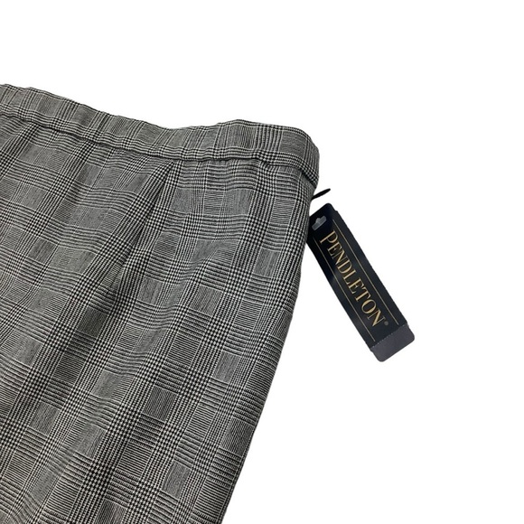 Pendleton Virgin Wool Gray Plaid Midi Skirt Size 16W Office Career Pencil NWT - Picture 5 of 9